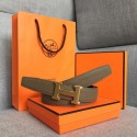 Replica Hermes original togo 2 belt buckle & Reversible leather strap 32 mm H06454 grey gold plated metal Tl3460SV68