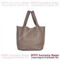 Replica Hermes Picotin Lock PM Bag in Clemence Leather 8615 Khaki Tl1850VA65