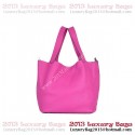 Replica Hermes Picotin Lock PM Bag in Clemence Leather 8615 Peach Tl1849ED66