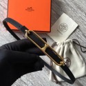 Replica Hermes Roulis buckle & Reversible leather strap 13 mm H065538 black Tl3494Jw87