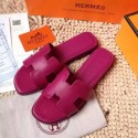 Replica Hermes Slipper Calfskin Leather HO0476 Rose Tl3402AP18