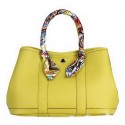 Top Hermes Garden Party 30cm Tote Bag Grainy Leather Lemon Tl1371eo14