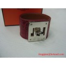2009 Hermes Red Crocodile Silver Bangle 1171 Tl2865Av26
