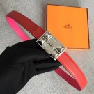 AAA 1:1 Hermes Collier de Chien belt buckle & Reversible leather strap 24 mm H0521 red Tl3482yF79