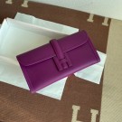 AAA 1:1 Hermes Original jige swift Leather Clutch 37088 purple Tl252vi59