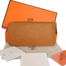 AAA Hermes Evelyn Long Wallet Zip Purse A808 Camel Tl2304zK34