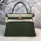 AAAAA Hermes Birkin Tote Bag Original Togo Leather BK35 Deark Green Tl718aM93