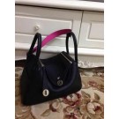 Fake Best Hermes Lindy 30CM Black Leather Shoulder Bag HLD30 Gold Tl1257Nk59