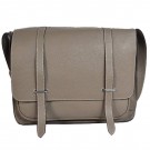 Fake Hermes Steve 35CM Messenger Bag Clemence Leather Grey Tl1966QF99