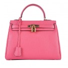 Fashion Hermes Kelly 28cm Shoulder Bags Rosy Grainy Leather Gold Tl1575Of26