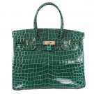 Hermes Birkin 35CM Tote Bag Green Iridescent Croco Leather Gold Tl1610vK93