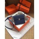 Hermes Clutch Epsom calfskin H0589 Dark Blue Tl752Is53