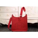 Hermes Evelyne 28cm Messenger Bag Original Leather H1188 Red Tl1307jo45
