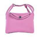 Hermes Lindy 30CM Grainy Leather Shoulder Bag H6207 Pink Tl1551kC27