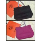 Hermes Shopper Double-Sided Bag Original Leather HS1209 Black&Peach Tl1141NP24