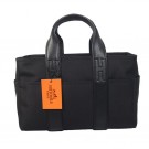 Hermes Tote Bag Canvas & Leather H858S Black Tl1713AM45