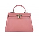 High Imitation Hermes Kelly 28cm Shoulder Bags Light Pink Grainy Leather Gold Tl1567bg96