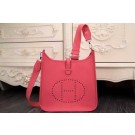 Hot Replica Hermes Evelyne 28cm Messenger Bag Original Leather H1188 Dark Pink Tl1309wR89