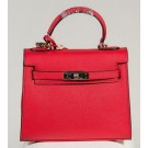 Imitation Hermes Kelly 25cm Tote Bag Togo Leather K2138 Red Tl1230zn33