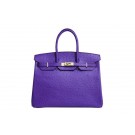 Imitation Hermes Kelly 35cm Top Handle Bag Purple Ostrich Leather Gold Tl1823AI36