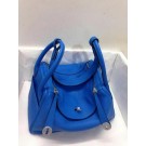 Imitation Hermes Lindy 30CM Original Leather Shoulder Bag HLD30 Blue Tl1253Ug88