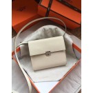 Replica Hermes Clutch Epsom calfskin cross-body bag H0589 white Tl755VA65