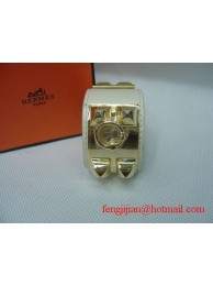 2009 Hermes White Leather Gold Bangle 1171 Tl2863Gm74