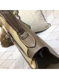 AAA 1:1 Hermes original Kelly Epsom Leather KL32 dark grey Tl617vi59