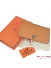 AAA Replica Hermes Dogon Wallet Travel Case H001 Camel Tl2283VB75
