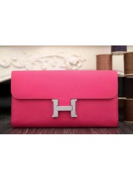 Best Hermes Constance Long Wallets Original Leather HA909 Rose Wallets Tl2142kr25
