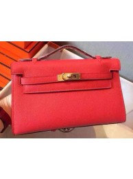 Best Quality Hermes MINI Kelly 22cm Tote Bag Calfskin Leather K22 Red Tl1044xb51