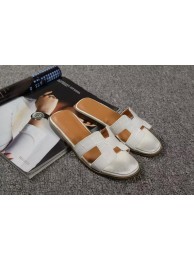 Cheap Copy Hermes Slipper Croco Leather HO0451 White Tl3415Eq45
