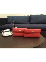 Copy Best Hermes Kelly Epsom Leather Wallet H4086 Red Tl2059Qc72