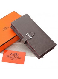 Copy Hermes Bearn Japonaise Bi-Fold Wallet Original Leather A208 Khaki Tl2192Kn92