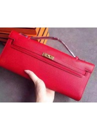 Copy Hermes Kelly 31cm Clutch Epsom Leather KL31 Red Tl1085Ey31