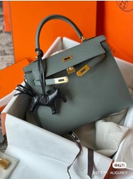 Copy Hermes Original Epsom Leather KEL2578 Elephant grey Tl355Ey31