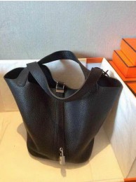 Copy Hermes Picotin Lock 22cm Bags Litchi Leather HPT22 Black Tl1232Zn71