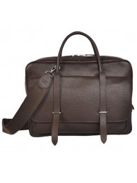 Copy Hermes Steve 38CM Travel Bag Clemence Leather Brown Tl1962Zn71