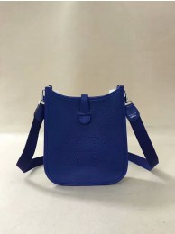 Fake Hermes Evelyne original togo leather mini Shoulder Bag H15698 optic blue Tl450kw88