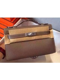 Fake Hermes MINI Kelly 22cm Tote Bag Calfskin Leather K22 Grey Tl1043bz90
