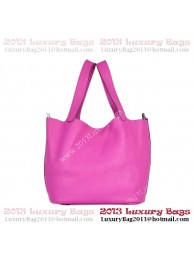 Fake Hermes Picotin Lock MM Bag in Clemence Leather 8616 Peach Tl1844yQ90