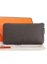 Fake Hermes Zipper Wallet Original Leather A309 Brown Tl2252lF58