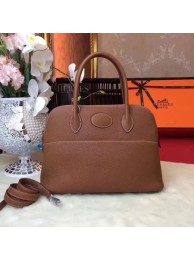 Fashion Hermes Bolide Original Leather Tote Bag B1007 Coffee Tl845Of26