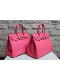 First-class Quality Hermes Birkin 35CM Tote Bag Rose Clemence Leather H6089 Gold/Silver Tl1397VJ28