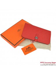First-class Quality Hermes Dogon Wallet Travel Case H001 Red Tl2284xO55