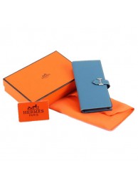 Hermes Bearn Japonaise Bi-Fold A208 Blue Tl2339oK58