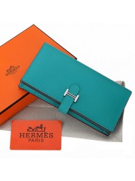 Hermes Bearn Japonaise Bi-Fold Wallet Original Leather A208 Light Green Tl2194cf57