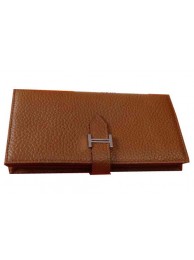 Hermes Bearn Japonaise Grainy Leather Wallet H8622W Wheat Tl2154Xr72