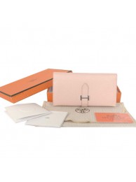 Hermes Bearn Japonaise Smooth Leather Tri-Fold Wallet H308 Pink Tl2317gN72
