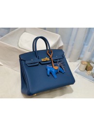 Hermes Birkin 25CM Togo Bag Original Leather H25E Dark Blue Tl401Cw85